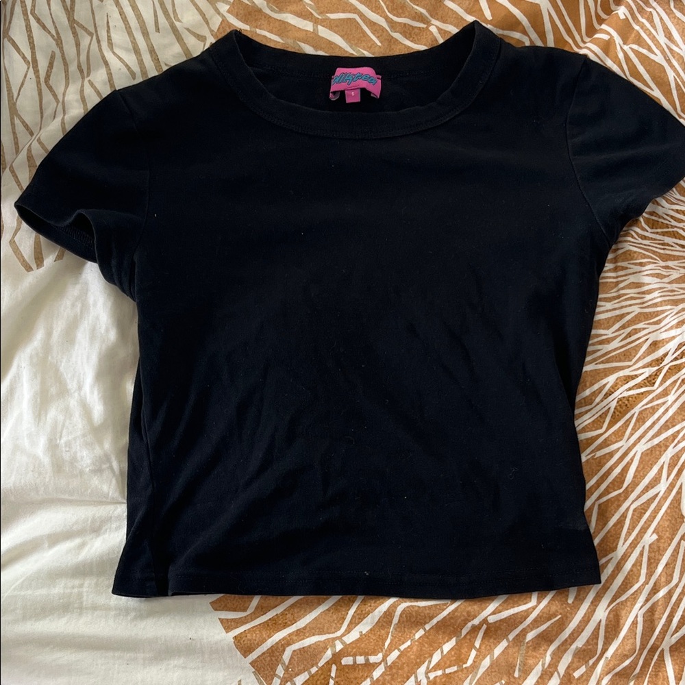 Edikted Black Cropped Tee
